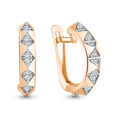 Серьги из серебра Aquamarine 49912А, фианит
