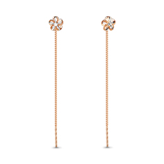 Серьги-пусеты из серебра Aquamarine 30801