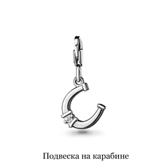 Подвеска из серебра с фианитом Aquamarine 22829А