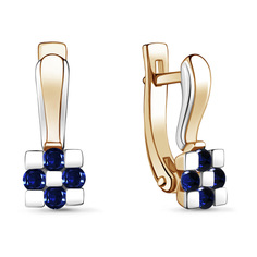 Серьги из красного золота Aquamarine 942654к, сапфир