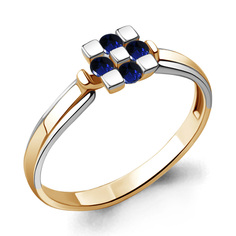 Кольцо из красного золота р. 17,5 Aquamarine 963880к, сапфир