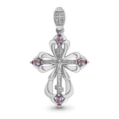 Кулон из серебра с аметистом Aquamarine 2226304