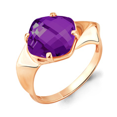 Кольцо из серебра р. 18 Aquamarine 6906084, аметист искусственный