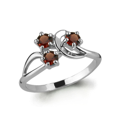 Кольцо из серебра р. 17 Aquamarine 6576103, гранат