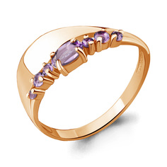 Кольцо из серебра р. 16,5 Aquamarine 6568104, аметист