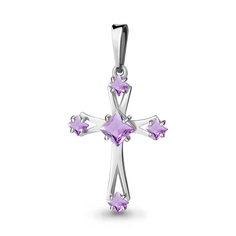 Кулон из серебра с аметистом Aquamarine 2520804