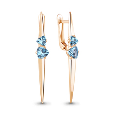 Серьги из серебра Aquamarine 4782705, топаз