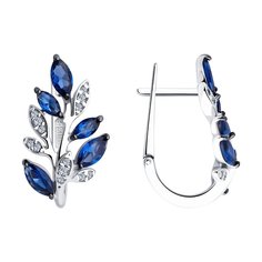 Серьги из серебра SOKOLOV 94026493, фианит