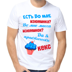 Футболка мужская NoBrand есть во мне изюминка да во мне масса изюминок белая 4XL
