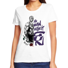 Футболка женская NoBrand с Путиным a man without gun белая XL