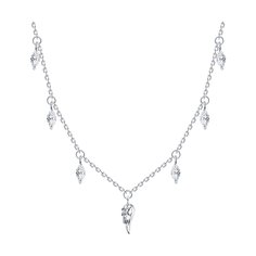 Колье из серебра 45 см SOKOLOV 94070659, фианит