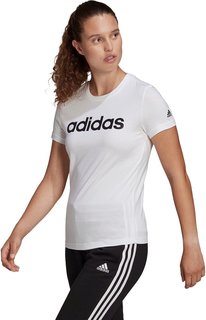 Футболка Adidas для женщин, GL0768, размер M, бело-чёрная-001A