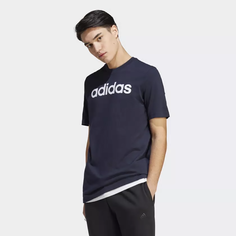 Футболка Adidas для мужчин, IC9275, размер L, чёрно-белая-AA35