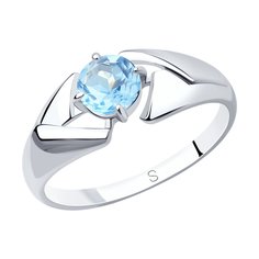 Кольцо из серебра р. 20,5 SOKOLOV 92011602, топаз