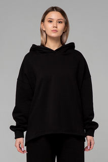 Худи женское Магазин Толстовок W-420-XXX-30-35-XX-W черное 44 RU