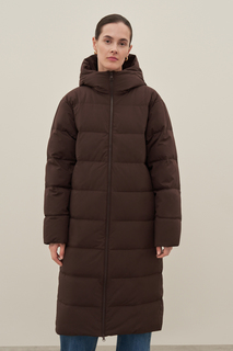 Пуховик-пальто женский Finn Flare FAD110100 коричневый XL