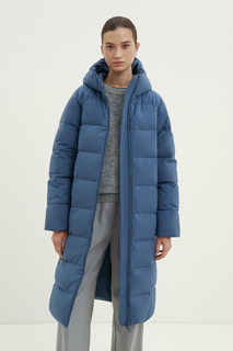 Пуховик-пальто женский Finn Flare FAD110100 синий XL