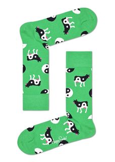 Носки унисекс Happy socks YYC01 зеленые 25