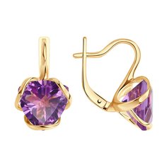 Серьги из красного золота SOKOLOV 728000, аметист