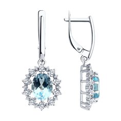 Серьги из серебра Diamant 94-321-02042-1, фианит/топаз