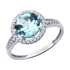 Кольцо из серебра р. 18,5 Diamant 94-310-02052-1, фианит\топаз