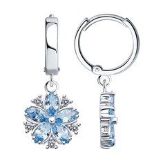 Серьги из серебра SOKOLOV 94026749, фианит