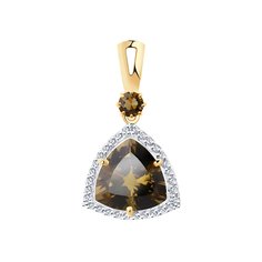 Кулон из красного золота Diamant 51-330-00865-2, фианит\раухтопаз