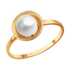Кольцо из красного золота Diamant 51-310-01823-1, жемчуг культивированный