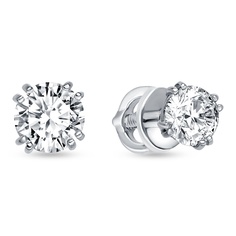 Серьги из серебра 585Gold 702008179, фианит
