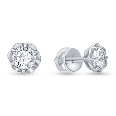 Серьги из серебра 585Gold 702008283, фианит