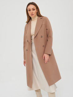 Пальто женское GallaLady 63255 коричневое 50 RU