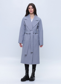 Пальто женское Sezalto 67140 голубое 48 RU