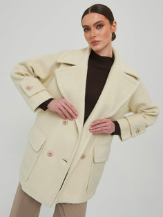 Пальто женское Crosario 69428 белое 52 RU