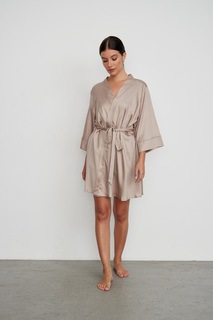 Халат женский 8 HORAS of silk 80Hate бежевый 40-48 RU