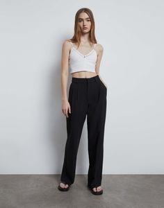 Брюки женские Gloria Jeans GPT009613 черные 36/158