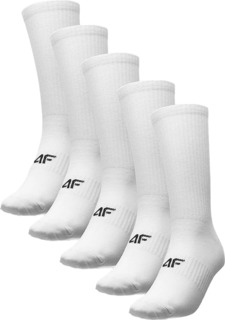 Комплект носков мужских 4F 4FWAW23USOCM224-10S белых 43-46 5 пар