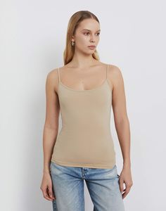 Топ Gloria Jeans GTN004118 бежевый XS/164 женский