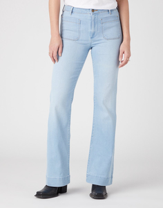 Джинсы женские Wrangler Flare голубые 30/32