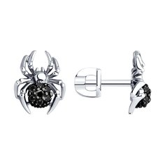 Серьги из серебра SOKOLOV 94026705, фианит