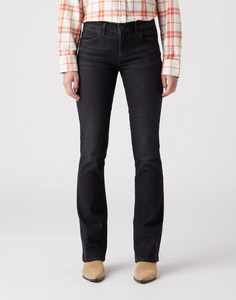 Джинсы женские Wrangler Bootcut 112319158 черные 26/32