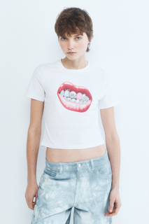 Футболка женская Befree 2422120009-5 белая L/XL