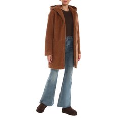 Шуба женская Calzetti WENDY LONG коричневая XL