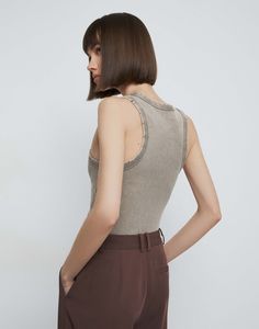 Топ женский Gloria Jeans GTN004120 серый L/170