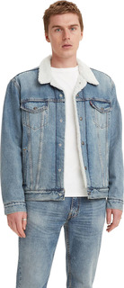 Джинсовая куртка мужская Levis Men Type 3 Sherpa Trucker Jacket голубая S Levis®