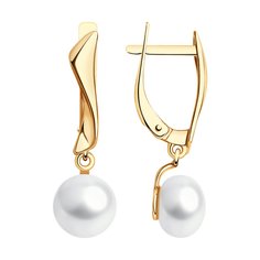Серьги из серебра Diamant 93-321-02082-1, жемчуг культивированный