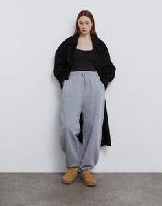 Спортивные брюки женские Gloria Jeans GAC022260 темно-серый меланж XXS/158