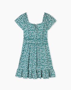 Платье женское Gloria Jeans GDR028200 зеленый/разноцветный M/170