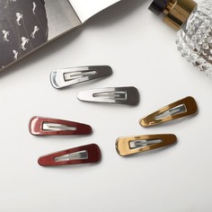 Заколка клик-клак Queen fair 7915764 микс, 6 шт