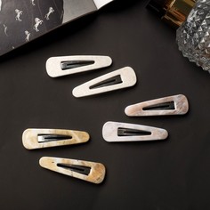 Заколка клик-клак Queen fair 7915766 микс, 6 шт