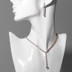 Колье+серьги из бижутерного сплава 40 см Queen fair 9690671, фианит